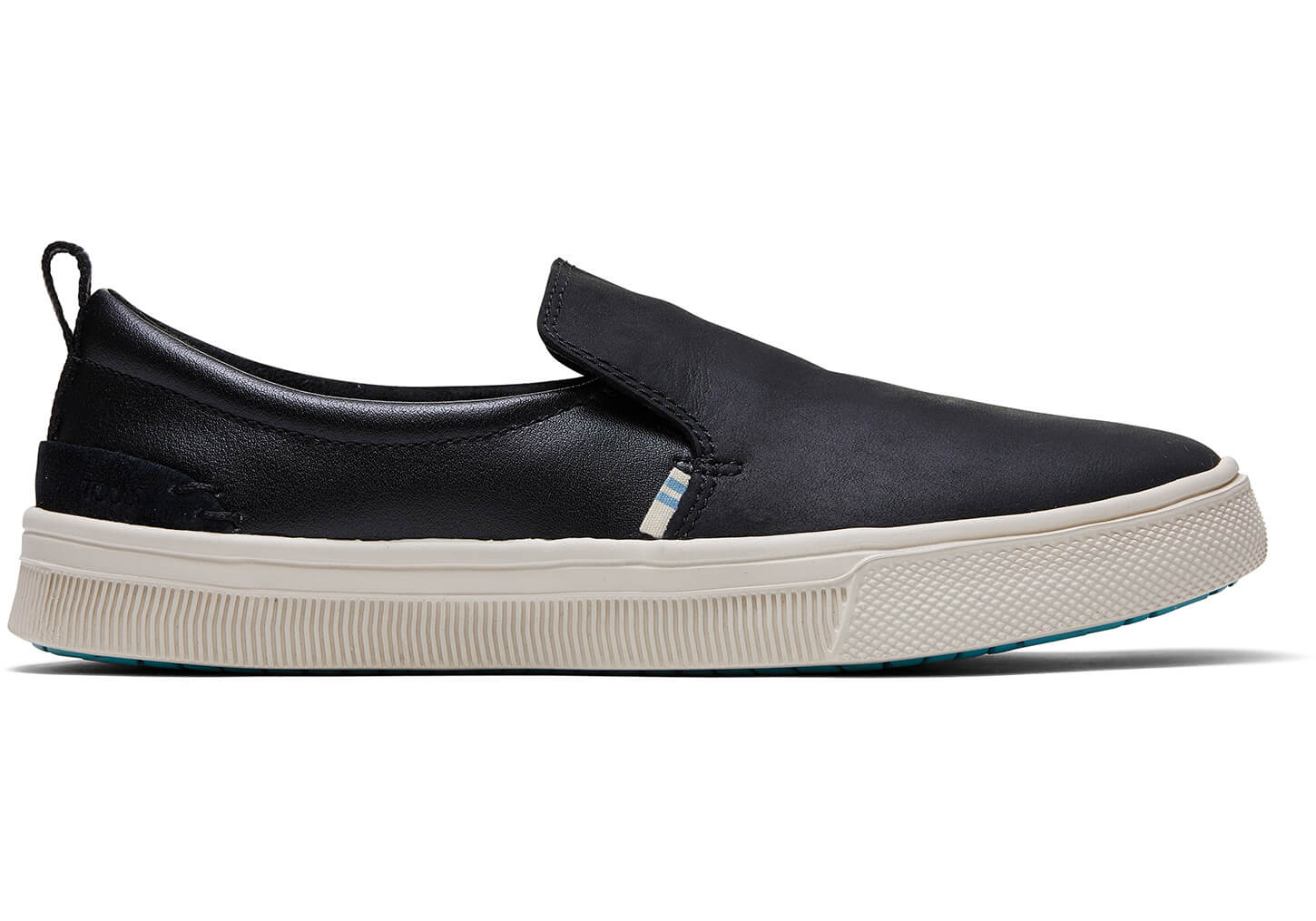 Toms TRVL LITE Leather - Womens Slip Ons - Black - NZ - 571603ECN